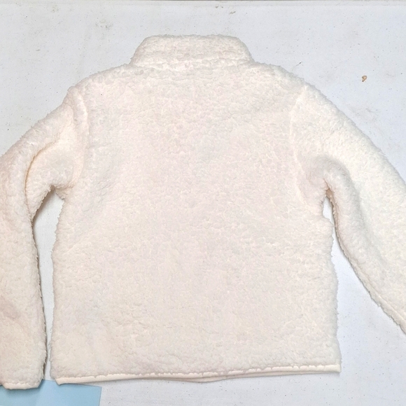 NEW! Kids' (Unisex) Faux Shearling Half Zip-Up Pullover, White - Wondershop - Picture 8 of 9